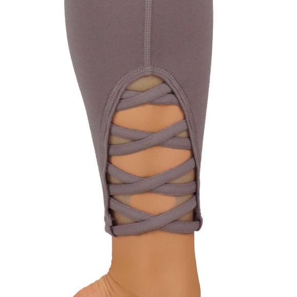 NWT Yoga pants Criss Cross Cutouts 7/8 Length legging - Picture 4 of 4
